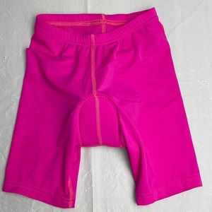 Aero tech designs cyclewear padded bike shorts pink youth Large elastic waist